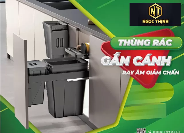 THÙNG ĐỰNG RÁC RAY ÂM GIẢM CHẤN tại Vĩnh Thanh